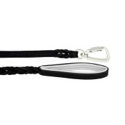 Braided leather guide made from genuine leather, 5mm thick, featuring leather backing – OD01002/120/20/BK/02/K14