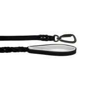 Braided leather guide made from genuine leather, 5mm thick, featuring leather backing – OD01002/120/20/BK/02/K15
