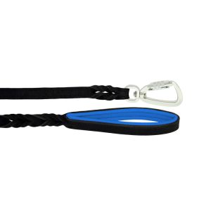Braided leather guide made from genuine leather, 5mm thick, featuring leather backing – OD01002/120/20/BK/03/K14