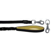 Braided leather guide made from genuine leather, 5mm thick, featuring leather backing – OD01002/120/20/BK/06/K03