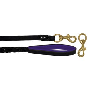 Braided leather guide made from genuine leather, 5mm thick, featuring leather backing – OD01002/120/20/BK/07/K04