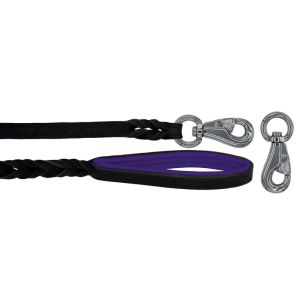 Braided leather guide made from genuine leather, 5mm thick, featuring leather backing – OD01002/120/20/BK/07/K05
