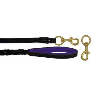 Braided leather guide made from genuine leather, 5mm thick, featuring leather backing – OD01002/120/20/BK/07/K11