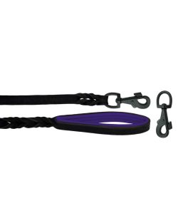 Braided leather guide made from genuine leather, 5mm thick, featuring leather backing - OD01002/120/20/BK/07/K13