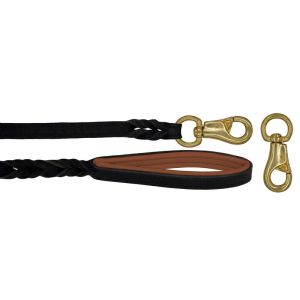 Braided leather guide made from genuine leather, 5mm thick, featuring leather backing – OD01002/120/20/BK/08/K06