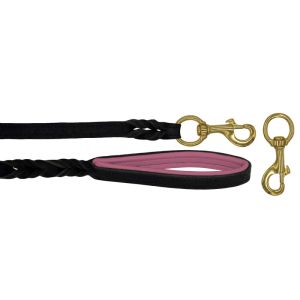 Braided leather guide made from genuine leather, 5mm thick, featuring leather backing – OD01002/120/20/BK/10/K11