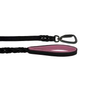 Braided leather guide made from genuine leather, 5mm thick, featuring leather backing – OD01002/120/20/BK/10/K15