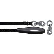 Braided leather guide made from genuine leather, 5mm thick, featuring leather backing – OD01002/120/20/BK/12/K05