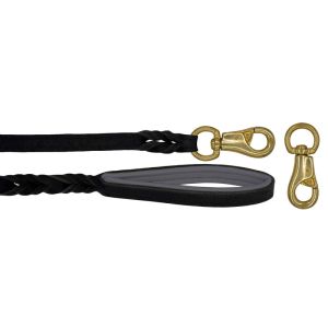 Braided leather guide made from genuine leather, 5mm thick, featuring leather backing – OD01002/120/20/BK/12/K06