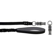 Braided leather guide made from genuine leather, 5mm thick, featuring leather backing – OD01002/120/20/BK/12/K09