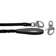 Braided leather guide made from genuine leather, 5mm thick, featuring leather backing – OD01002/120/20/BK/12/K10