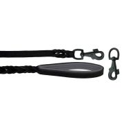 Braided leather guide made from genuine leather, 5mm thick, featuring leather backing – OD01002/120/20/BK/12/K13