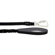 Braided leather guide made from genuine leather, 5mm thick, featuring leather backing – OD01002/120/20/BK/12/K14