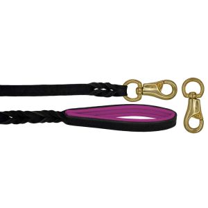Braided leather guide made from genuine leather, 5mm thick, featuring leather backing – OD01002/120/20/BK/13/K06