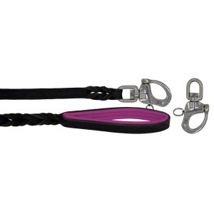 Braided leather guide made from genuine leather, 5mm thick, featuring leather backing – OD01002/120/20/BK/13/K10