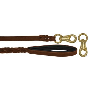 Braided leather guide made from genuine leather, 5mm thick, featuring leather backing – OD01002/120/20/BR/01/K06