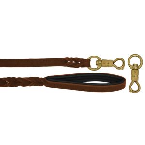 Braided leather guide made from genuine leather, 5mm thick, featuring leather backing – OD01002/120/20/BR/01/K08