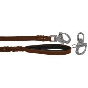 Braided leather guide made from genuine leather, 5mm thick, featuring leather backing – OD01002/120/20/BR/01/K10