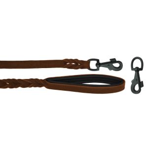 Braided leather guide made from genuine leather, 5mm thick, featuring leather backing – OD01002/120/20/BR/01/K13
