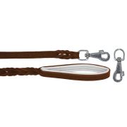 Correa trenzada de cuero auténtico de 5 mm de grosor. Incluye forro de cuero. – OD01002/120/20/BR/02/K03