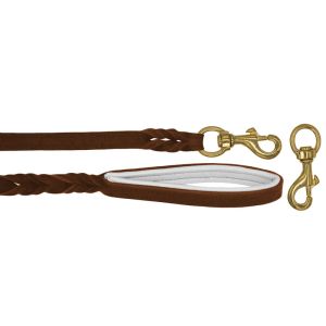 Braided leather guide made from genuine leather, 5mm thick, featuring leather backing – OD01002/120/20/BR/02/K04