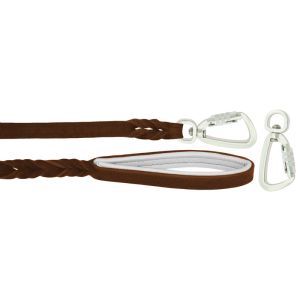 Braided leather guide made from genuine leather, 5mm thick, featuring leather backing – OD01002/120/20/BR/02/K14
