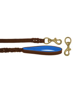 Braided leather guide made from genuine leather, 5mm thick, featuring leather backing - OD01002/120/20/BR/03/K04