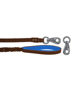 Braided leather guide made from genuine leather, 5mm thick, featuring leather backing - OD01002/120/20/BR/03/K05