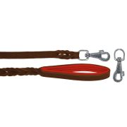 Braided leather guide made from genuine leather, 5mm thick, featuring leather backing – OD01002/120/20/BR/04/K03