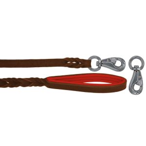 Braided leather guide made from genuine leather, 5mm thick, featuring leather backing – OD01002/120/20/BR/04/K05