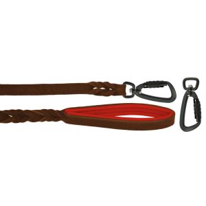 Braided leather guide made from genuine leather, 5mm thick, featuring leather backing – OD01002/120/20/BR/04/K15