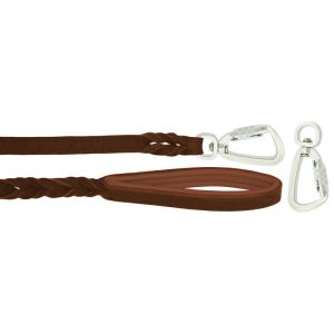 Braided leather guide made from genuine leather, 5mm thick, featuring leather backing – OD01002/120/20/BR/08/K14