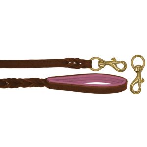 Braided leather guide made from genuine leather, 5mm thick, featuring leather backing – OD01002/120/20/BR/10/K04