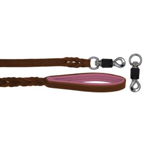 Braided leather guide made from genuine leather, 5mm thick, featuring leather backing – OD01002/120/20/BR/10/K07