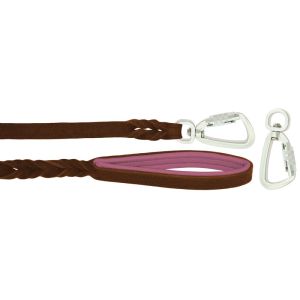 Braided leather guide made from genuine leather, 5mm thick, featuring leather backing – OD01002/120/20/BR/10/K14