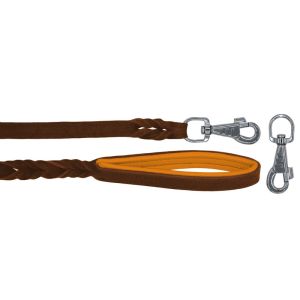 Braided leather guide made from genuine leather, 5mm thick, featuring leather backing – OD01002/120/20/BR/11/K03
