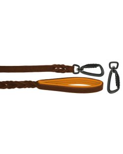 Correa trenzada de cuero auténtico de 5 mm de grosor. Incluye forro de cuero. - OD01002/120/20/BR/11/K15