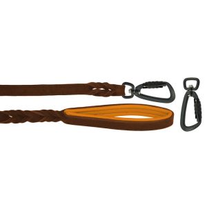 Braided leather guide made from genuine leather, 5mm thick, featuring leather backing – OD01002/120/20/BR/11/K15