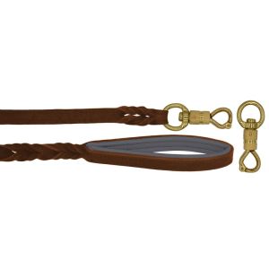 Braided leather guide made from genuine leather, 5mm thick, featuring leather backing – OD01002/120/20/BR/12/K08