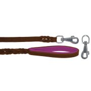 Braided leather guide made from genuine leather, 5mm thick, featuring leather backing – OD01002/120/20/BR/13/K03