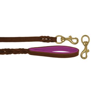Braided leather guide made from genuine leather, 5mm thick, featuring leather backing – OD01002/120/20/BR/13/K04