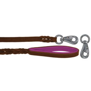 Braided leather guide made from genuine leather, 5mm thick, featuring leather backing – OD01002/120/20/BR/13/K05