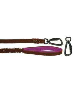 Correa trenzada de cuero auténtico de 5 mm de grosor. Incluye forro de cuero. - OD01002/120/20/BR/13/K15