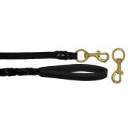 Braided leather guide made from genuine leather, 5mm thick, featuring leather backing – OD01002/150/20/BK/01/K11