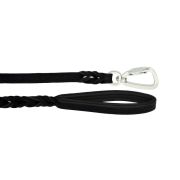 Braided leather guide made from genuine leather, 5mm thick, featuring leather backing – OD01002/150/20/BK/01/K14