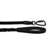 Braided leather guide made from genuine leather, 5mm thick, featuring leather backing – OD01002/150/20/BK/01/K15