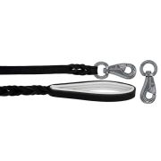 Correa trenzada de cuero auténtico de 5 mm de grosor. Incluye forro de cuero. – OD01002/150/20/BK/02/K05