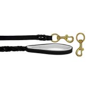 Braided leather guide made from genuine leather, 5mm thick, featuring leather backing – OD01002/150/20/BK/02/K11