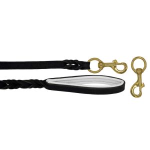 Braided leather guide made from genuine leather, 5mm thick, featuring leather backing – OD01002/150/20/BK/02/K11