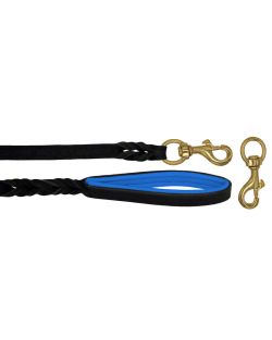 Braided leather guide made from genuine leather, 5mm thick, featuring leather backing - OD01002/150/20/BK/03/K04